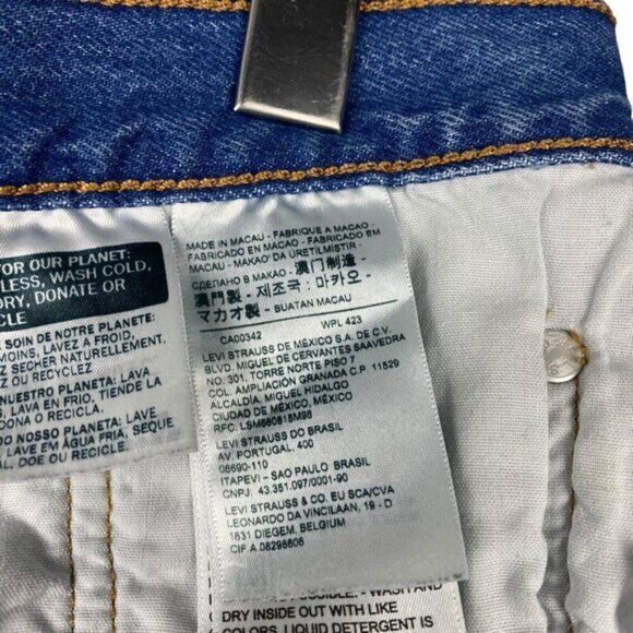 Levis Womens 501 Original High Rise Destroyed Cut Off Blue Jean Shorts US 31 - Picture 12 of 15